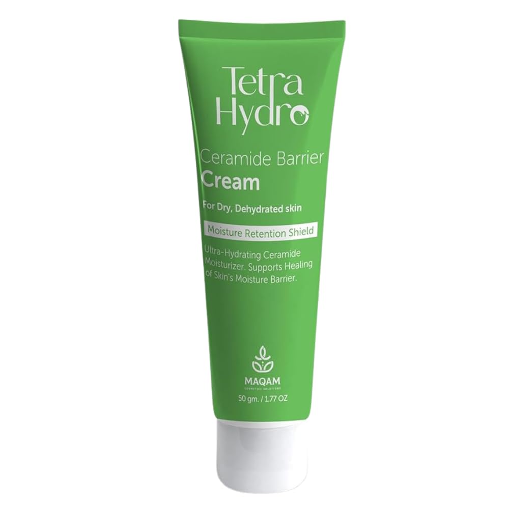 Tetra Hydro Ceramide Barrier Cream for Normal to Dry Skin, powerful solution, leaving your skin feeling nourished fast-absorbing texture, moisturising cream, Deep Hydration, Skin Barrier Repair, 50 gm