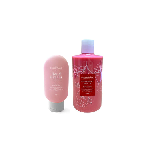 Essentials - Shower Cream Strawberry Vanilla & Hand Cream Strawberry Vanilla
