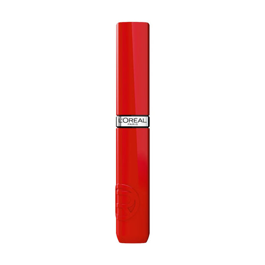 L'Oréal Paris Infaillible Laque Resistance 410 ROUGE POPPY, Smudge-proof Lipstick with Long-Lasting Shine - For Up to 16H Hold, 4.3 ml