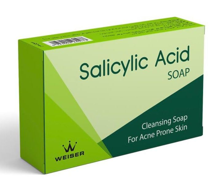 WEISER Salicylic Acid Soap, Cleansing Soap for Acne Prone Skin 45GM