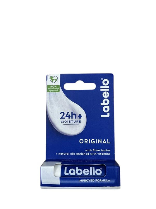 Labello Classic Care Balsamo Labbra In A Pack Of 12 Pieces X 5 Ml Each, Labello Classic Lip Foundation, Burrococoa Labbra Moisturising And Lasting For 24 Hours