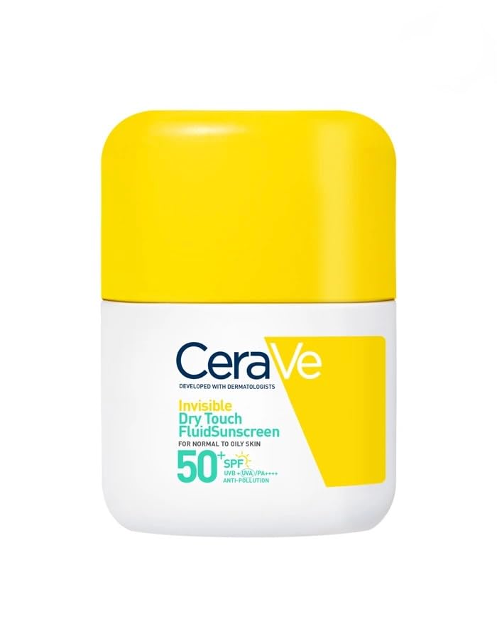 CeraVe Invisible Dry Touch Fluid Sunscreen Spf 50+ For Normal to Oily Skin 50ml