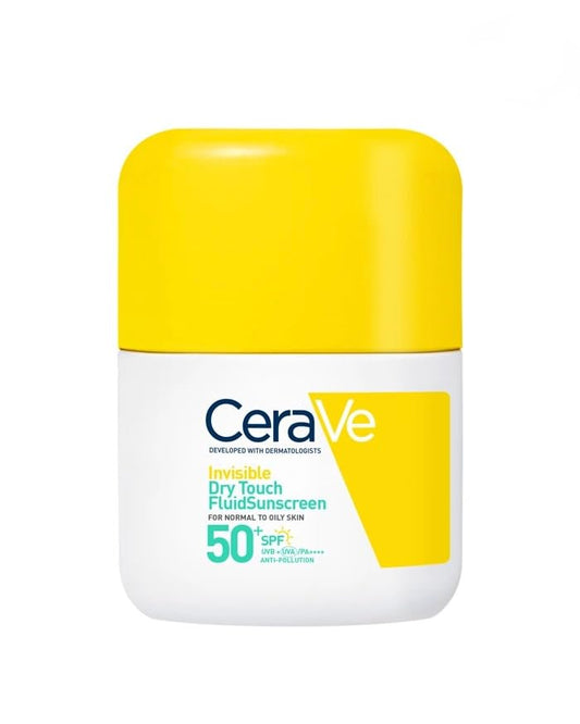 CeraVe Invisible Dry Touch Fluid Sunscreen Spf 50+ For Normal to Oily Skin 50ml