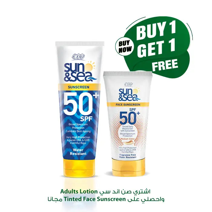 Eva Sun & Sea Adults Lotion + Eva Sun & Sea Tinted Face Sunscreen