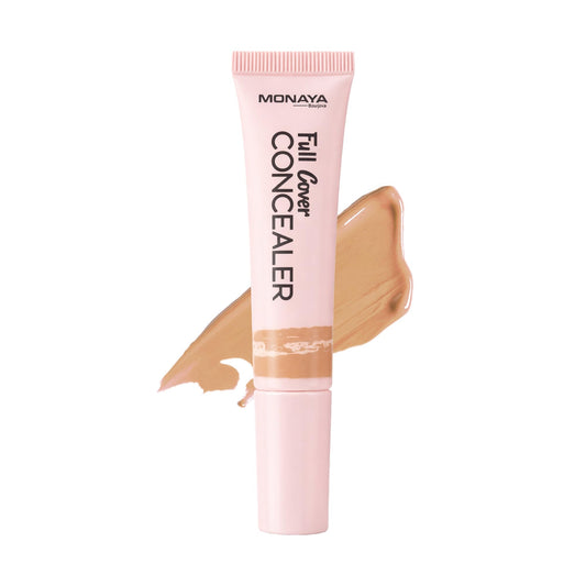 Monaya C006 Full Cover Concealer – Waterproof Liquid Concealer for Dark Circles and Blemishes – Long-Wear, Cruelty-Free & Vegan (C102)