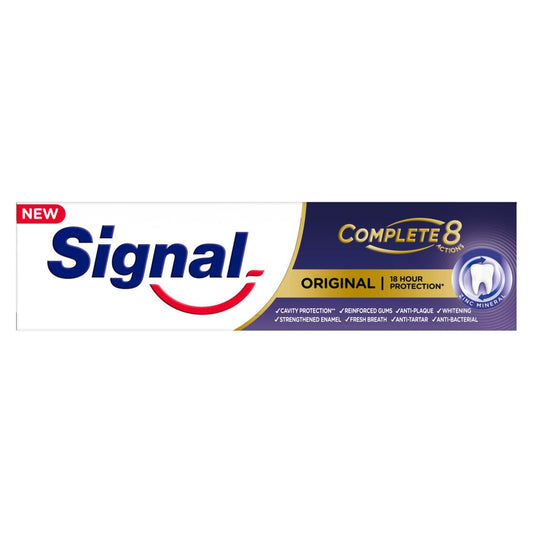Signal Complete 8 Original with Zinc Mineral without Triclosan for 18H Protection Toothpaste 75ml