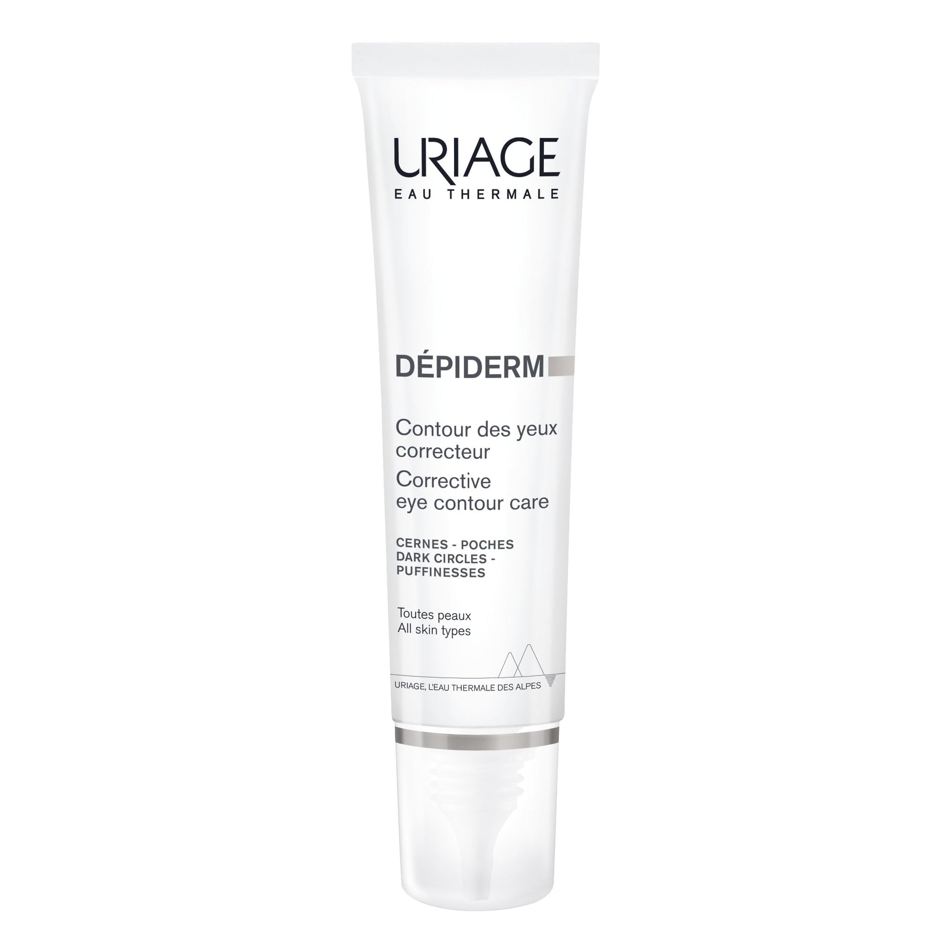 Uriage Dépiderm Eye Contour With Vitamin C & Destran Sulfate - For Dark Cicles, Puffy Eyes, Crow'S Feet - Fragrance-Free - 95% Ingredients Of Natural Origin - 15Ml