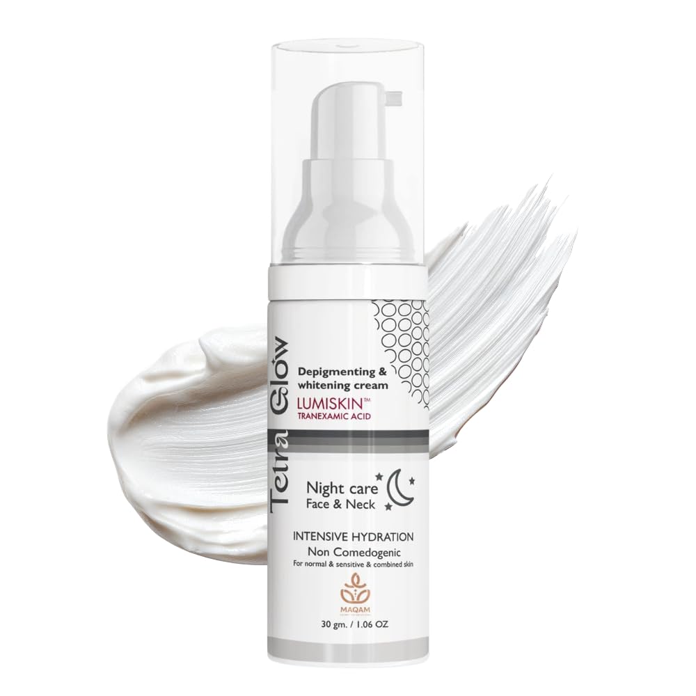 Tetra Glow Face Cream with LumiskinTM, Tranexamic Acid technology and a powerful combination of moisturizing and nourishing ingredients for the face and neck Night Care, 30 gm