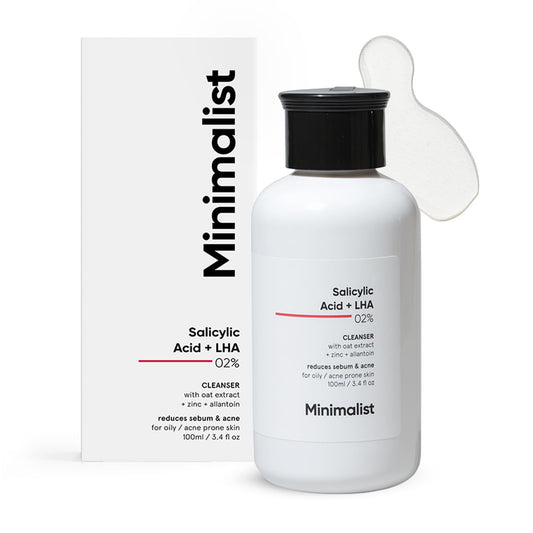 Minimalist 2% Salicylic Acid Face Wash for Oily, Acne Prone Skin (100 ml) | Sulphate free, Anti Acne Face Cleanser With LHA & Zinc For Men & Women