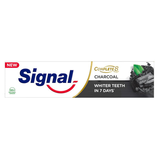 Signal Complete 8 Nature Elements for a 2x more efficacious formula purified mouth and whiter teeth Charcoal Toothpaste 100ml