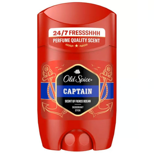 Old Spice Captain Deodorant Stick, 50 ml, Deodorant Stick Without Aluminium for Men, Men's Deodorant with Long-lasting Fragrance
