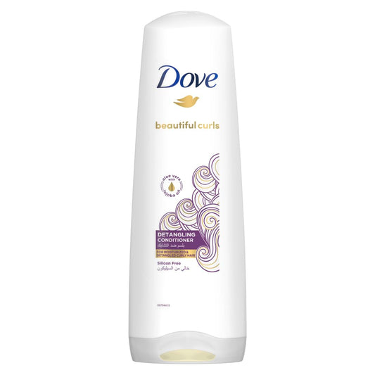 Dove Beautiful Curls Conditioner, Silicon Free, Infused With Aloe Vera & Jojoba Oil, To Moisture, Detangle And Hydrate Your Curls 350Ml