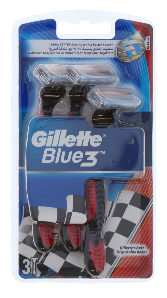 Gillette Blue3 Nitro 3 Piece Disposable Razor