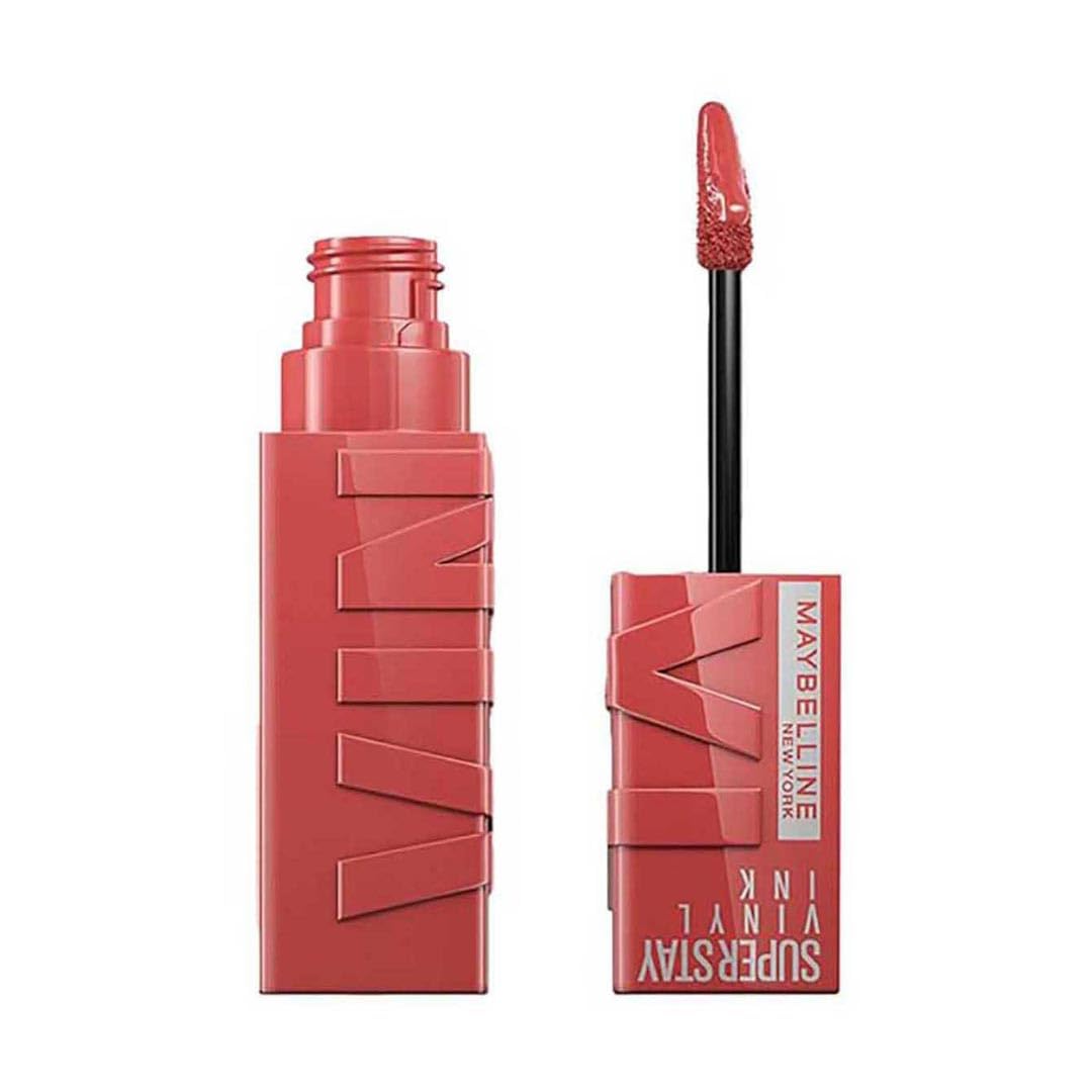 MAYBELLINE New York Super Stay Vinyl Ink Longwear Transfer Proof Gloss Lipstick, 15 PEACHY