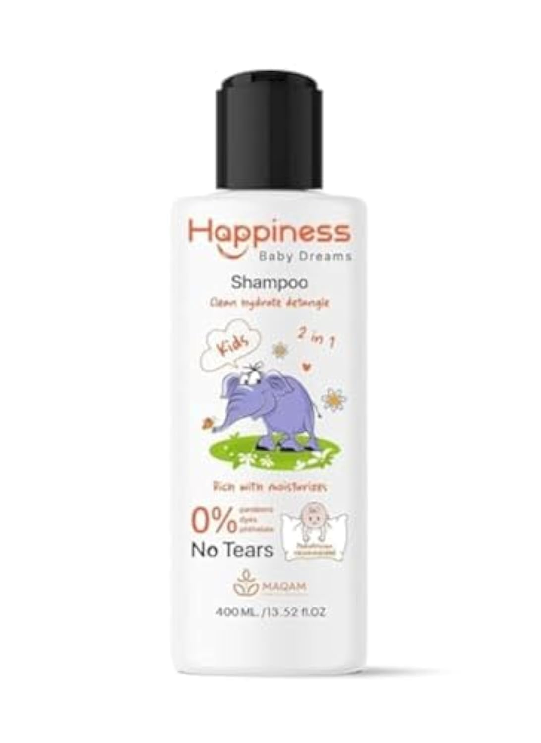 Happiness Kids Hair Shampoo, Gentle Cleansing, Easy Detangling, Deep Reparation, Indications, Cleansing and moisturizing children's hair, Baby Hair Care, Beauty 400 ml