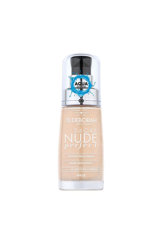 Deborah 24Ore Nude Perfect Foundation 30 ml, 00-Ivory