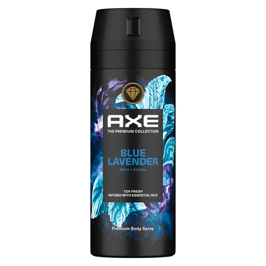 Axe The Premium Collection,Body Spray for Men, Blue Lavendar,for fine body fragance & 72H odor protection deodorant, 150ml