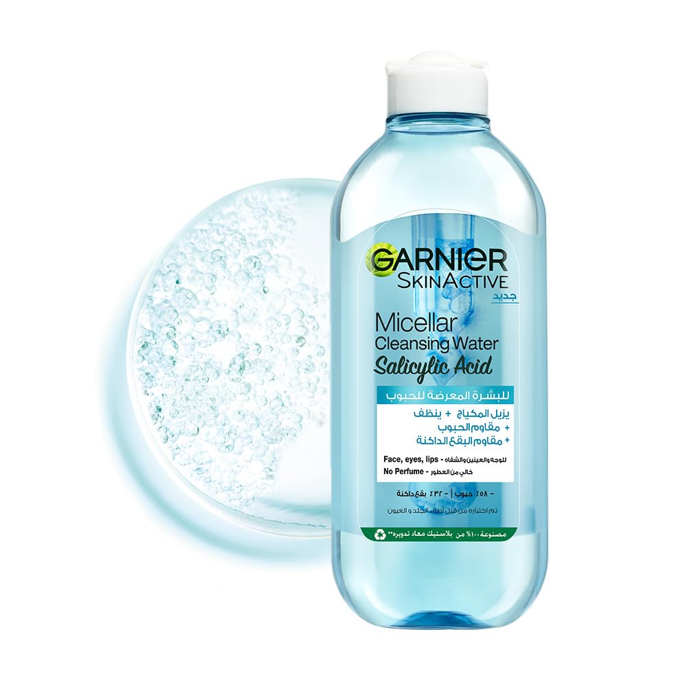 Garnier Skinactive Micellar Cleansing Water, with Salicylic Acid, For Acne Prone Skin 400ml