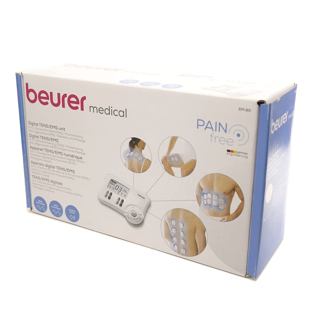 Beurer EM 80 Digital Electronic Muscle Stimulation Unit for Nerves (White)