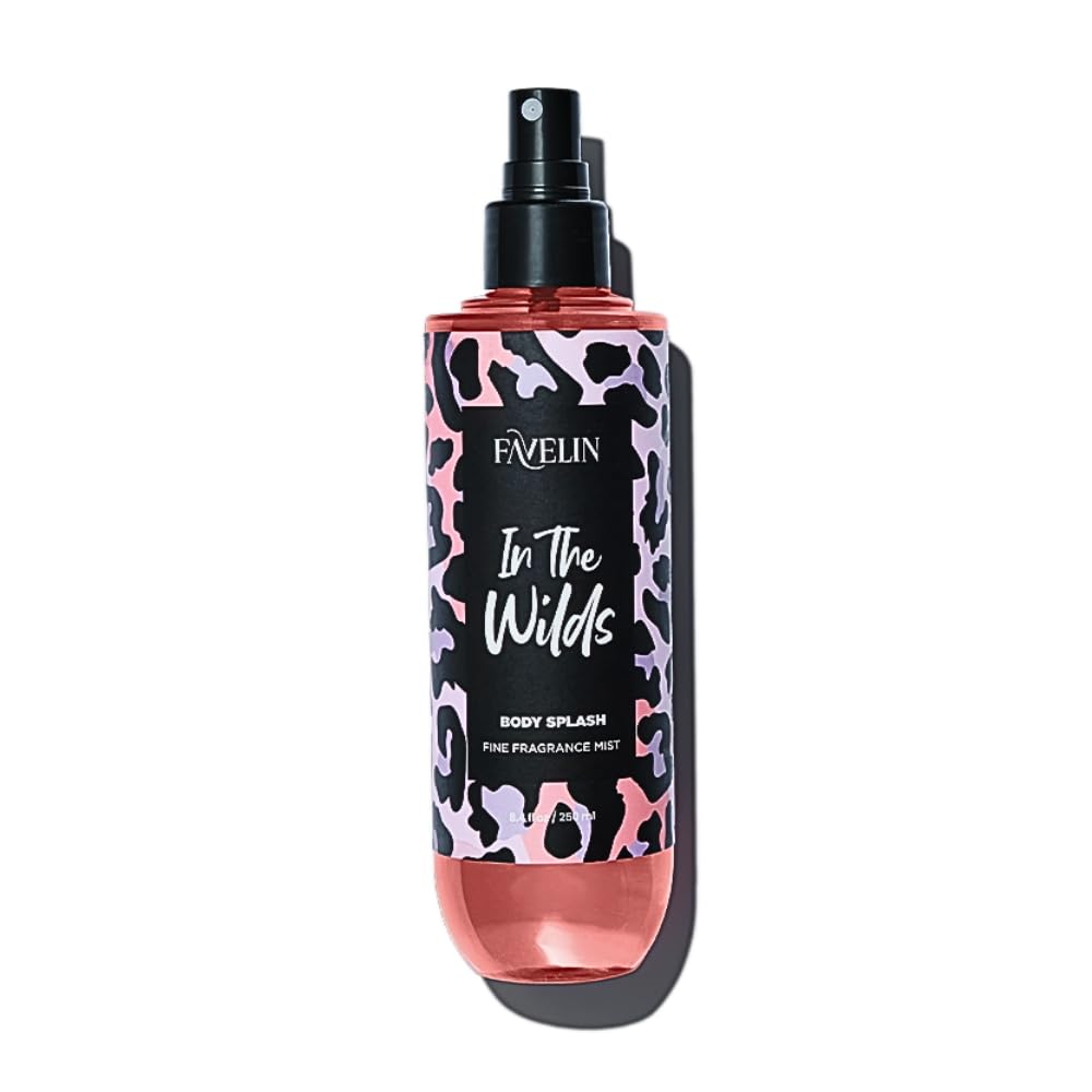 Favelin Into the Wild Body Splash | 250 ML | blend of Amber | White Oud and Sugar | Wild Escape for Your Senses