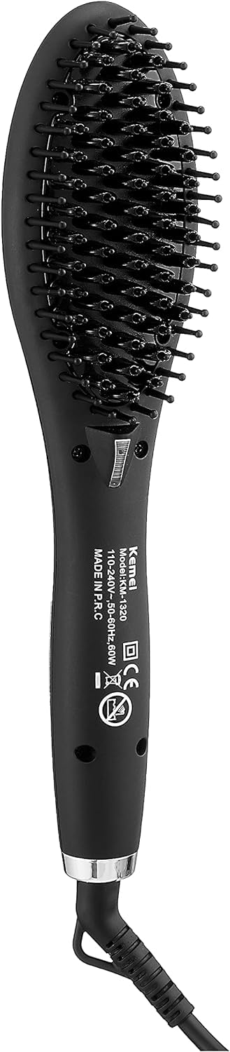 KEMEI Kimi hair straightening brush, black - km-1320