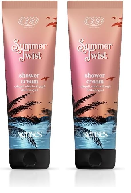 Eva Cosmetics Skin Care Senses Moisturizing Shower Cream Summer Twist 250 Ml (Pack of 2)
