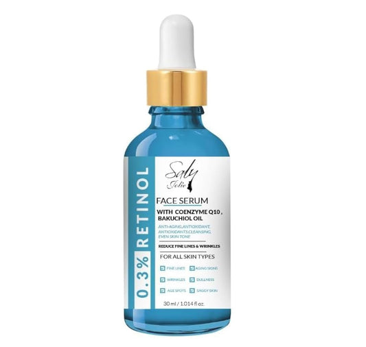 Saly Jolie 0.3% Retinol Serum For Face For Anti Aging, Night Face Serum With Retinol & Q10