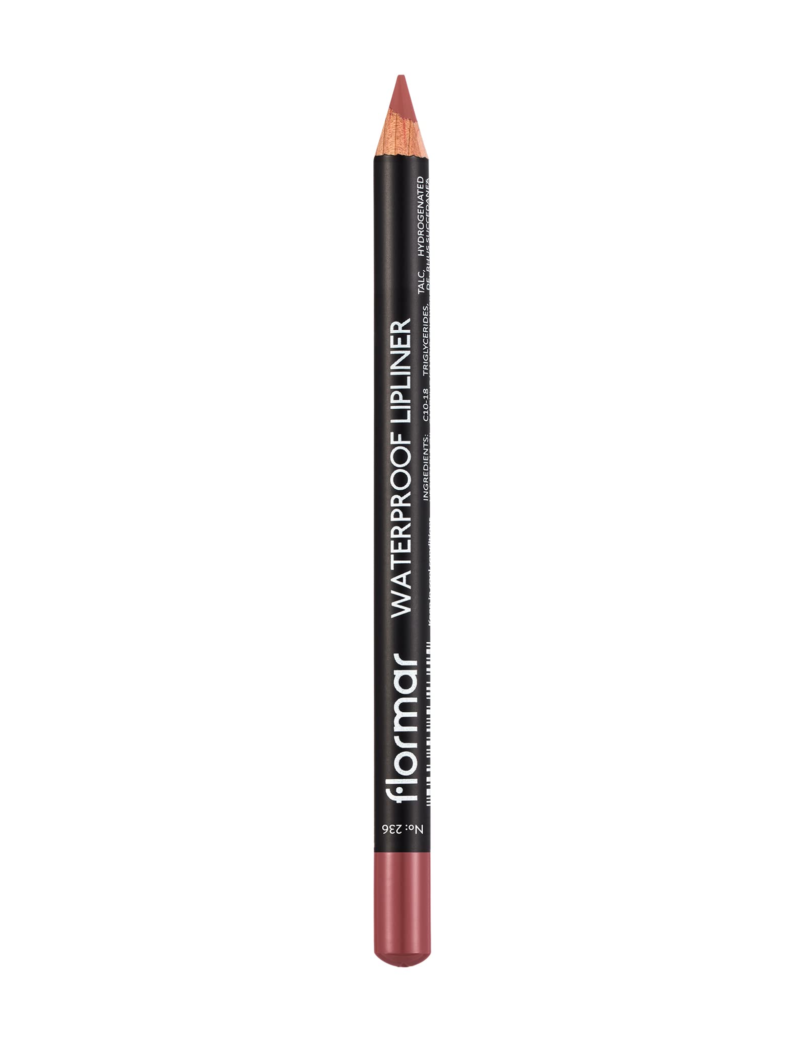 Flormar Waterproof Lipliner – 236 Nut Cookie – Blendable, Long-Wear, Waterproof, Precise Tip, Smooth
