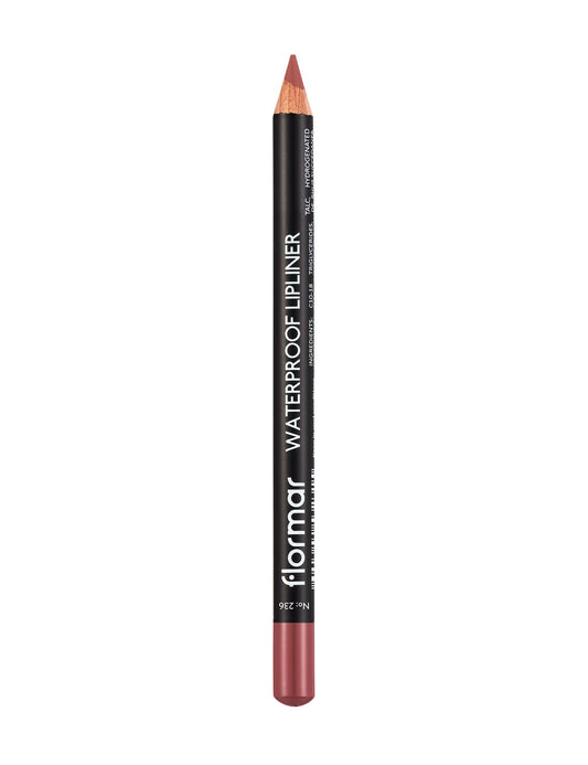 Flormar Waterproof Lipliner – 236 Nut Cookie – Blendable, Long-Wear, Waterproof, Precise Tip, Smooth