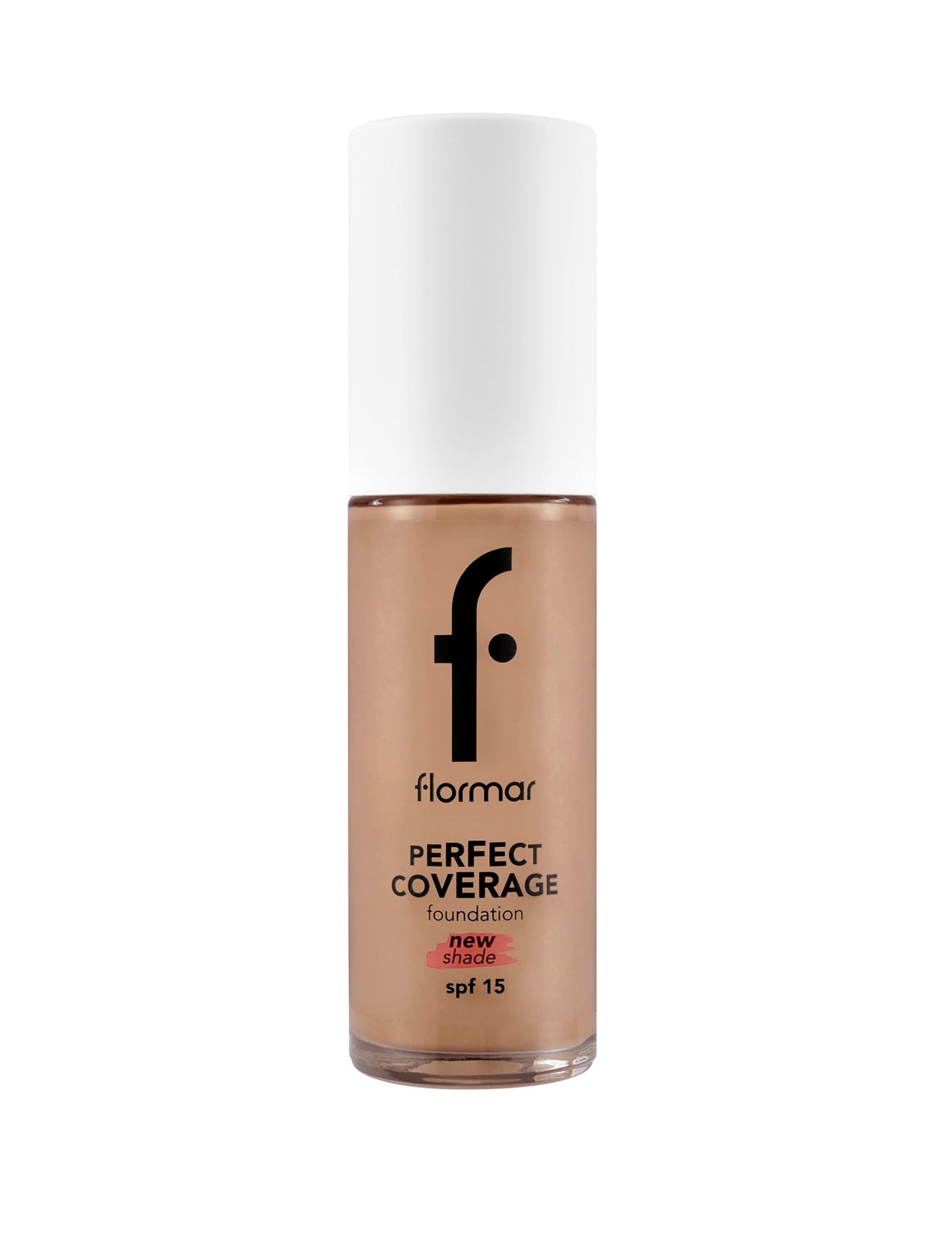 Flormar Perfect Coverage Foundation – 134 Golden Honey – Soft Rich Texture, Smooth-Looking Skin, Up to 12H Fresh Wear, SPF 15