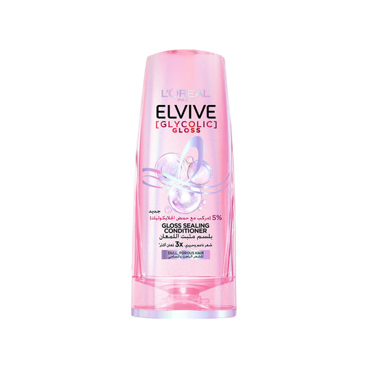 L’Oréal Paris Elvive Glycolic Gloss Extra Gloss Conditioner with 4% Glycolic Acid for Dull and Porous Hair 200ML