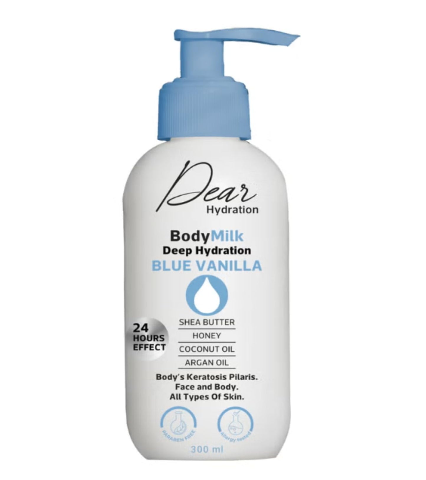 Dear Hydration Body Milk - 300 ML – With Coconut Oil | Shea Butter | Argan Oil |Nourishing & Hydration |Skin Renewal |Face and Body Soft skin