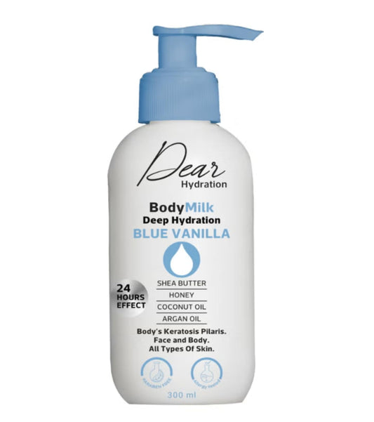 Dear Hydration Body Milk - 300 ML – With Coconut Oil | Shea Butter | Argan Oil |Nourishing & Hydration |Skin Renewal |Face and Body Soft skin