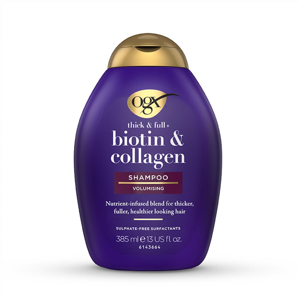 OGX Shampoo, Thick & Full+ Biotin & Collagen, New Gentle & PH Balanced Formula, 385ml