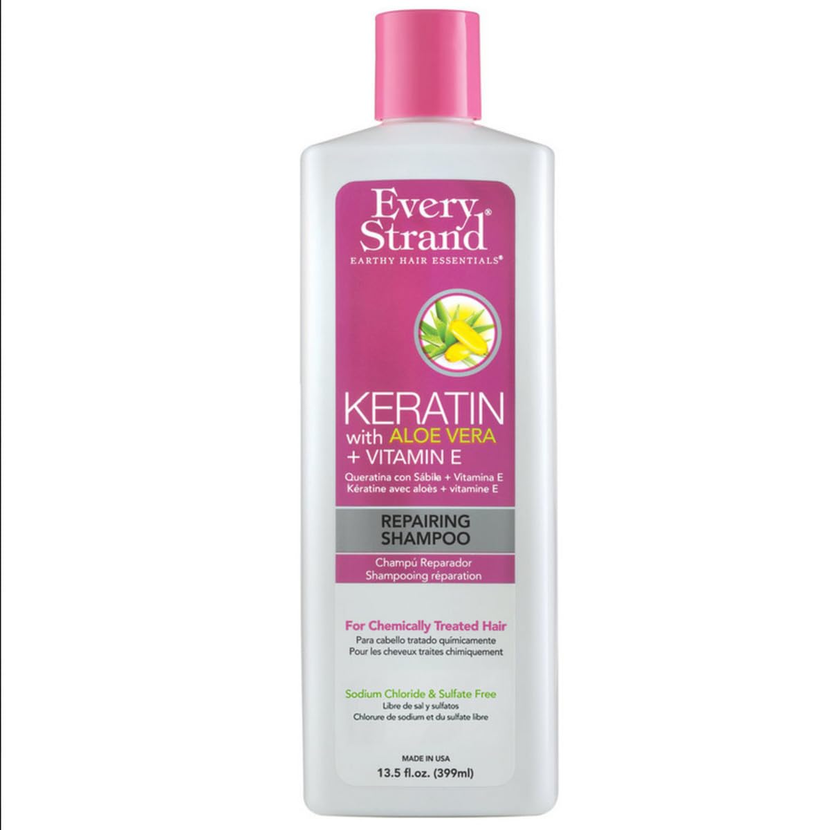 Every Strand Repairing Shampoo Keratin With Aloe Vera & Vitamin E 399 ML