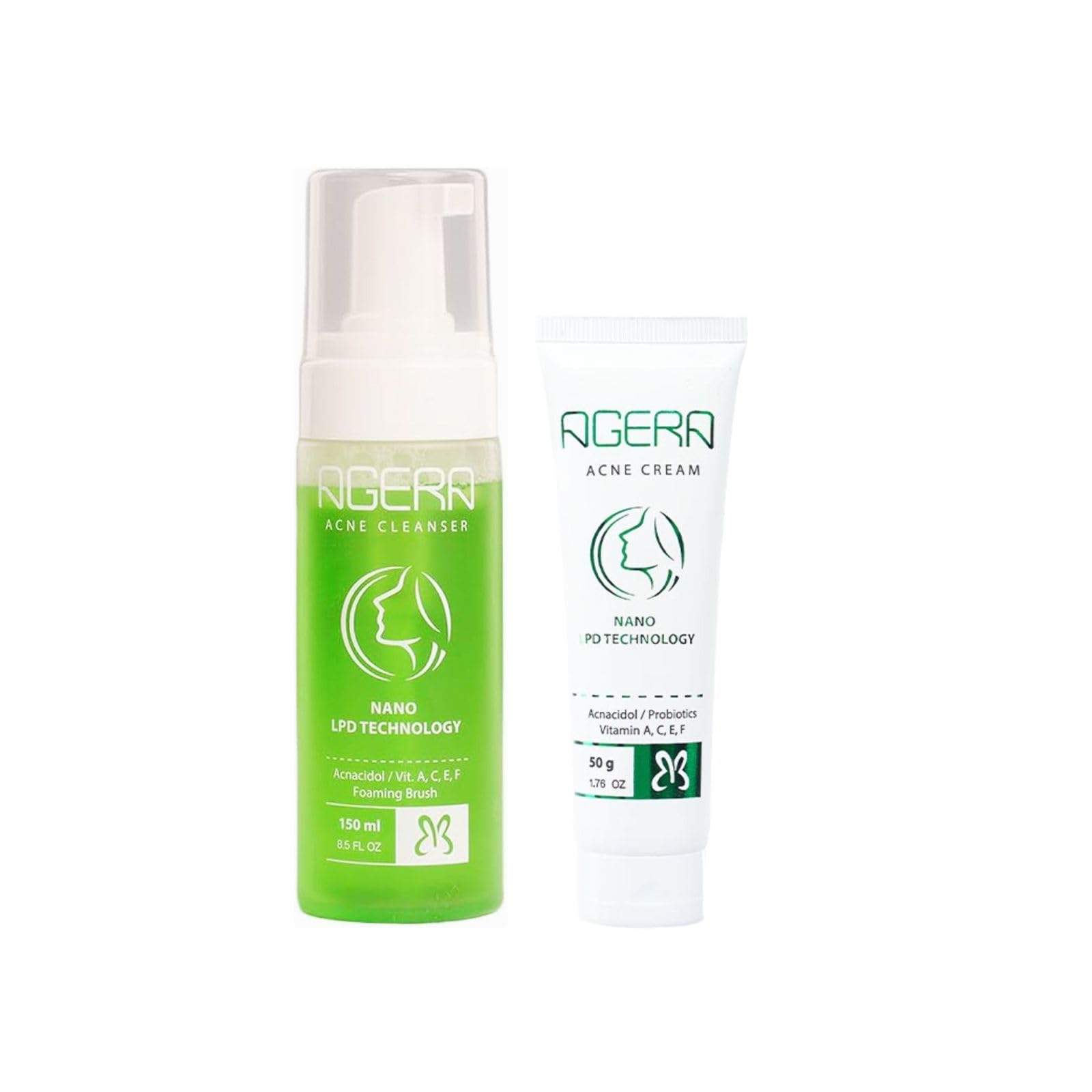 Agera Acne System Nano Lipsomal Cleanser and Cream Special Offer