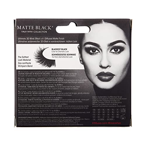 Kiss 03 KMAT03C 3D Matte Lash Couture Faux Mink - image 2