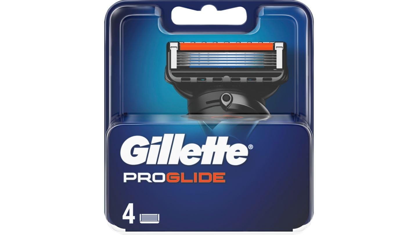 Gillette Fusion ProGlide Ultra-Smooth Precision Shaving Razor Blade Cartridges with Anti-Friction Coating, Lubrication Strip, and Precision Trimmer – Pack of 4