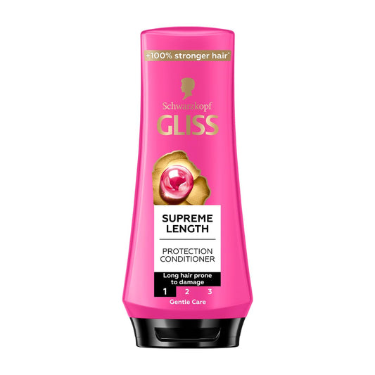 Gliss Supreme Length Protection Conditioner, 360ml — Maintain long hair with this protective conditioner, designed to prevent split ends and breakage while enhancing shine