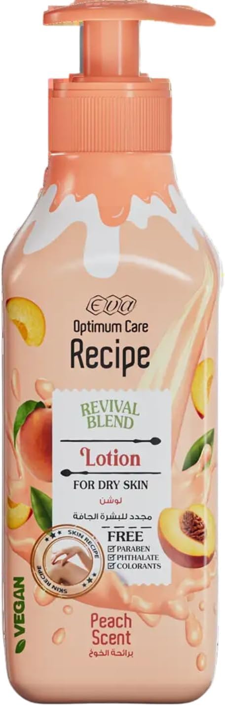 Eva Cosmetics Optimum Care Recipe Revival Blend Lotion For Dry Skin - Peach Scent 370 Ml