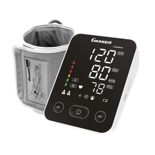 Granzia Leganza Digital Blood Pressure Monitor for Home Use with Large LED Display, 200 Memory Storage, USB Type-C & Irregular Heartbeat Detection