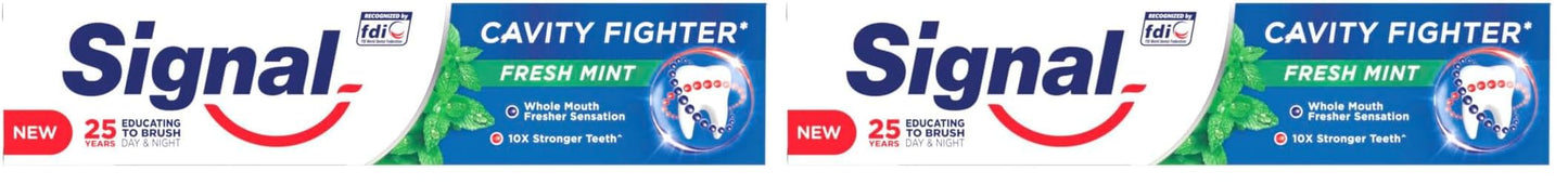Signal Toothpaste Cavity Fighter With Fresh Mint 120ML (Pack of 2)