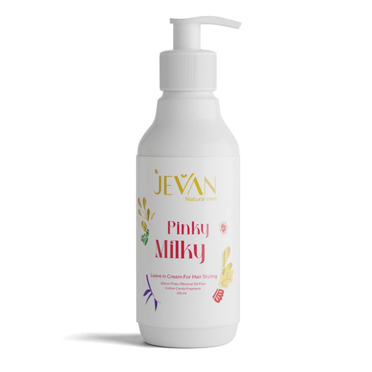 JEVAN Pinky Milky Leave-In Cream For Curly Hair- Cotton Candy 280 ml