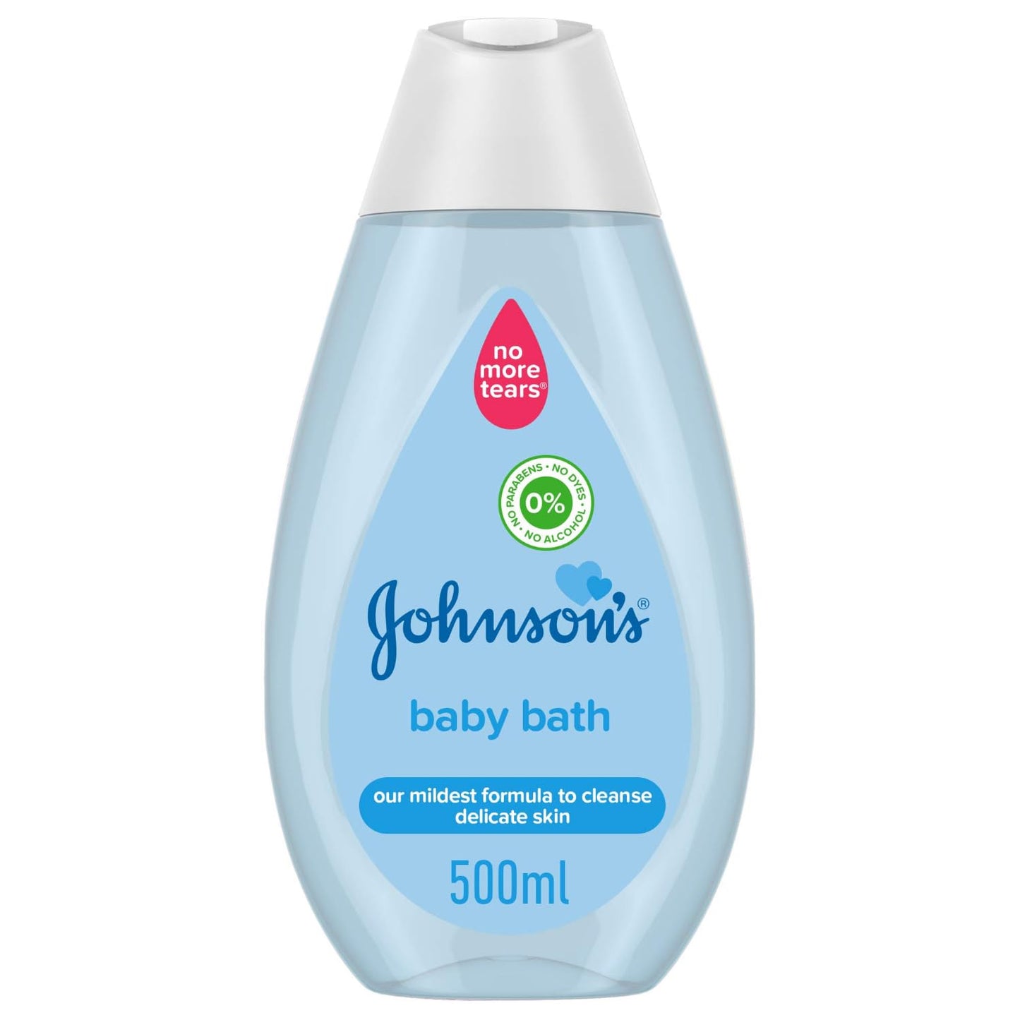 Johnson's Bath, no more tears formula, specially developed to gently cleanse your baby’s delicate skin without drying it, 500ml (Packaging may vary)