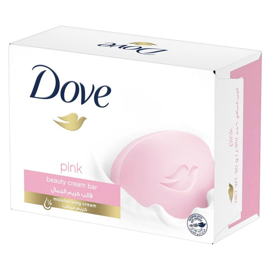 Dove Beauty Cream Bar Soap Pink Made with 1⁄4 moisturizing cream 90G