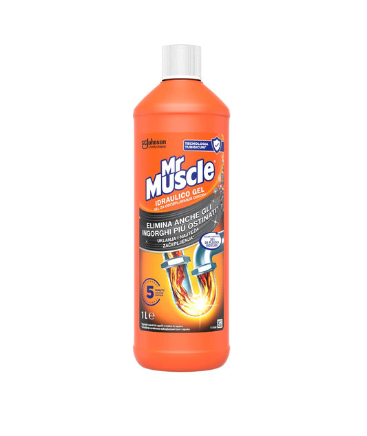 Mr Muscle Hydraulic Gel, Sink and Drain Strip, Drain Plug for Pipes and Drains, Pipe Safe – 1 Pack of 1000 ml