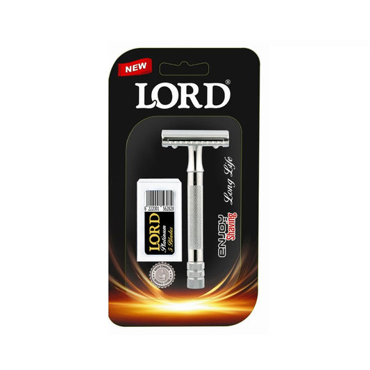 Lord Premium Safety Razor with Platinum Double Edge Blade 6-Pieces