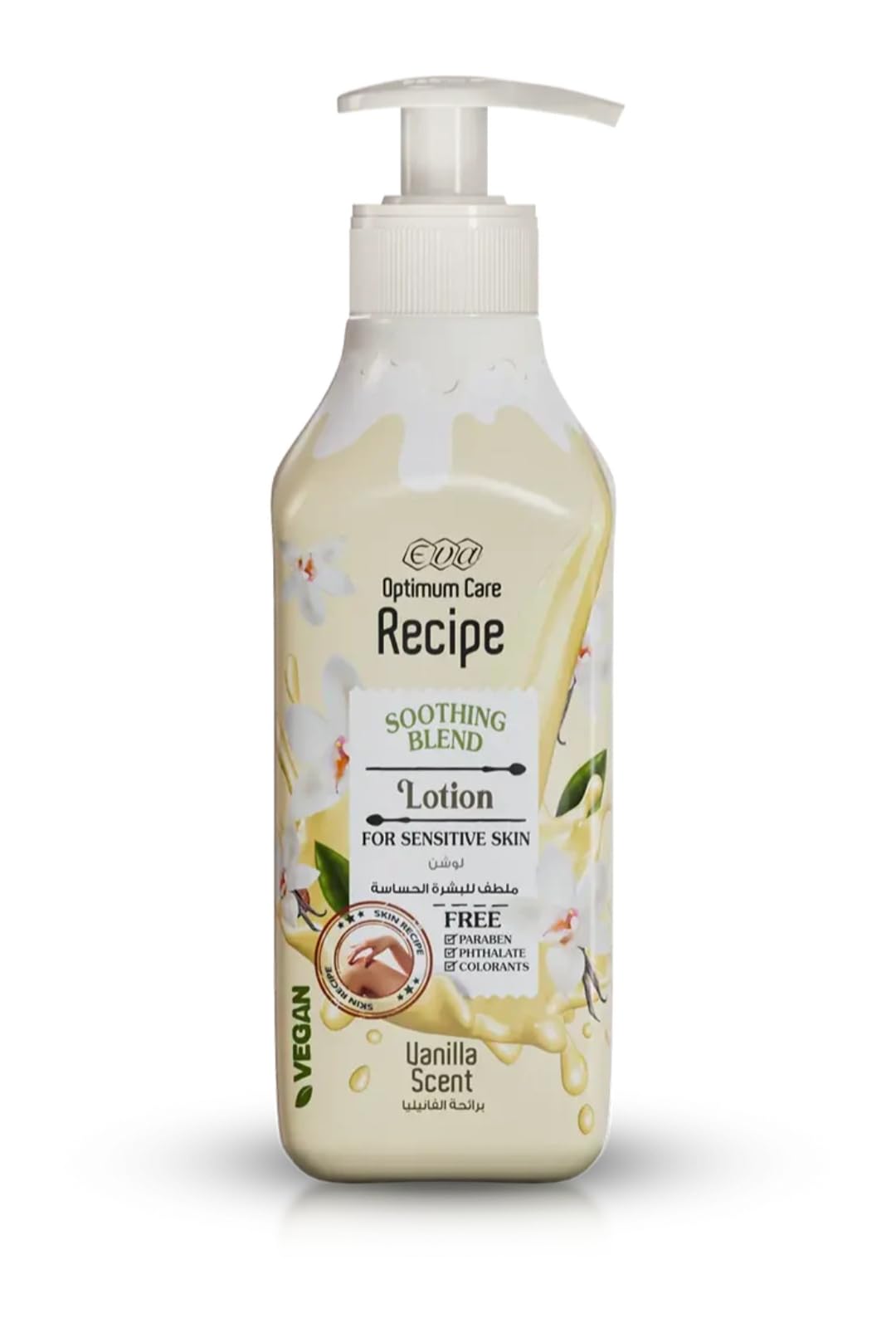 Eva Cosmetics Optimum Care Recipe Soothing Blend Lotion For Sensitive Skin - Vanilla Scent 370 Ml