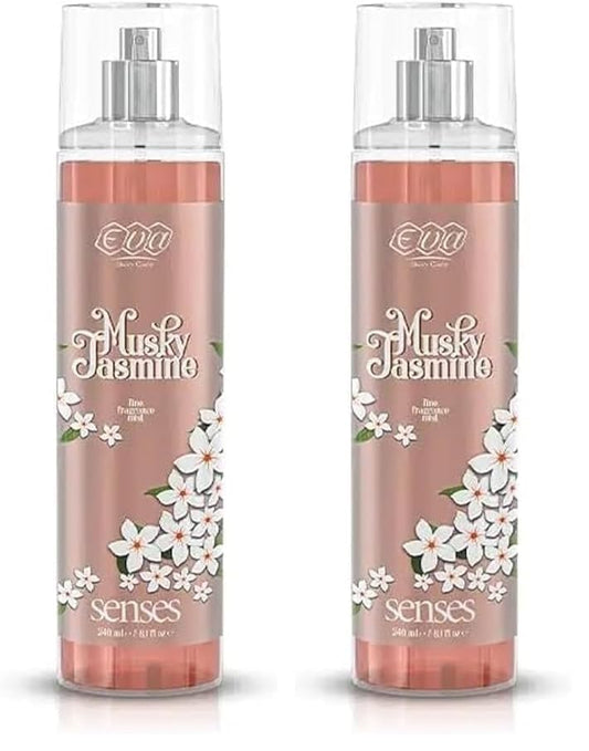Eva MUSKY JASMINE BODY MIST SENSES 240ML (Pack of 2)
