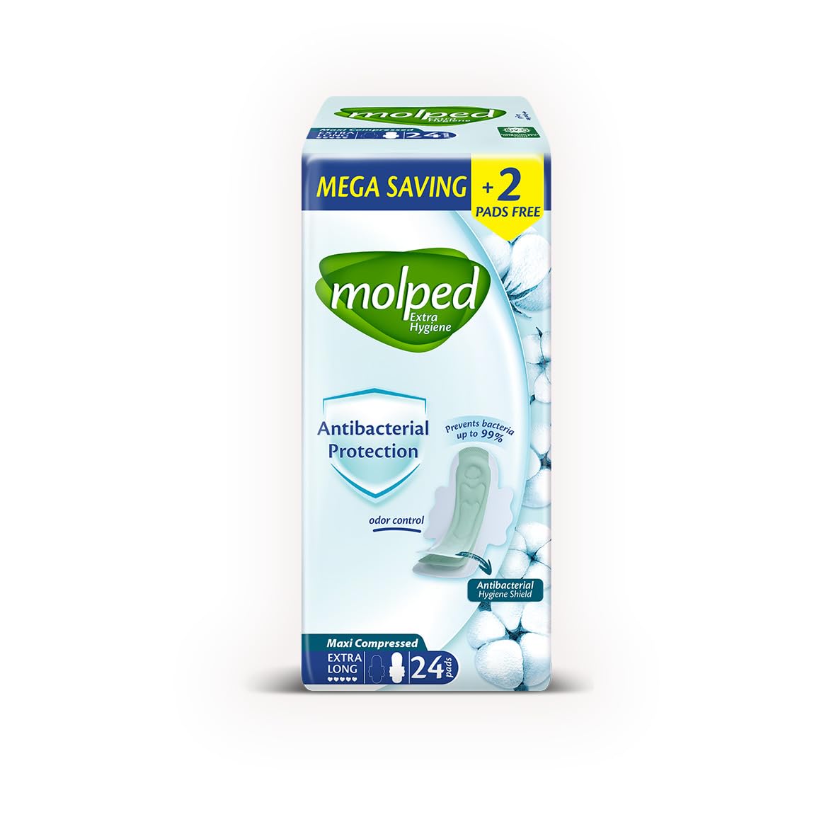 Molped Extra Hygiene - Eco Pack - Extra Long - 24 Pads